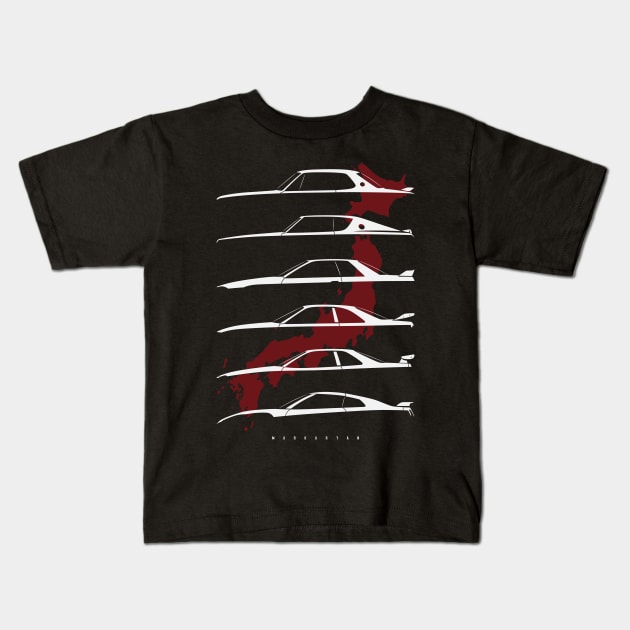 Skyline GTR generations Kids T-Shirt by Markaryan